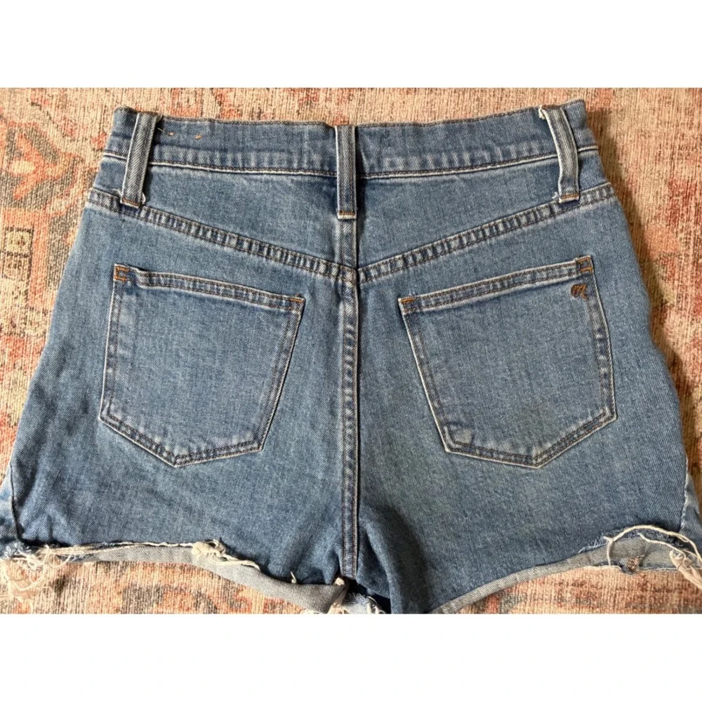 Madewell Womens High Rise Denim Cut Off Shorts Blue Medium Wash Size 25 - Picture 3 of 4
